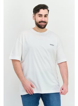 Jack Jones Men Crew Neck Short Sleeves Printed T-Shirt, White  - Image 1