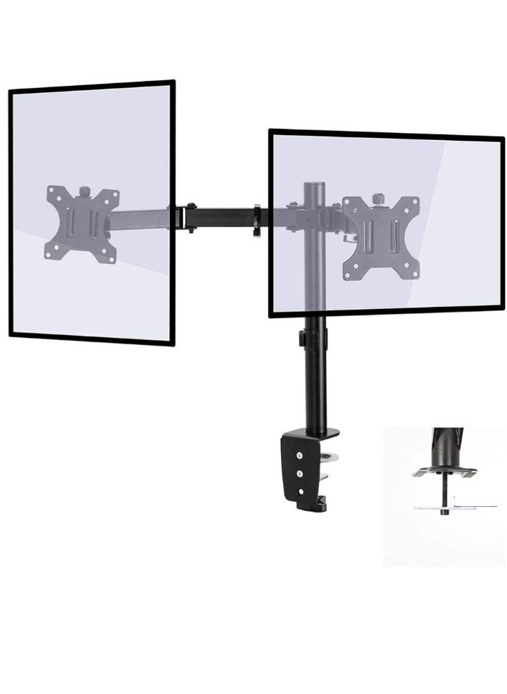 JAJEEK Dual LCD Monitor Desk Mount Stand – Heavy Duty, Fully Adjustable for 2 Screens Up to 27"  - Image 2