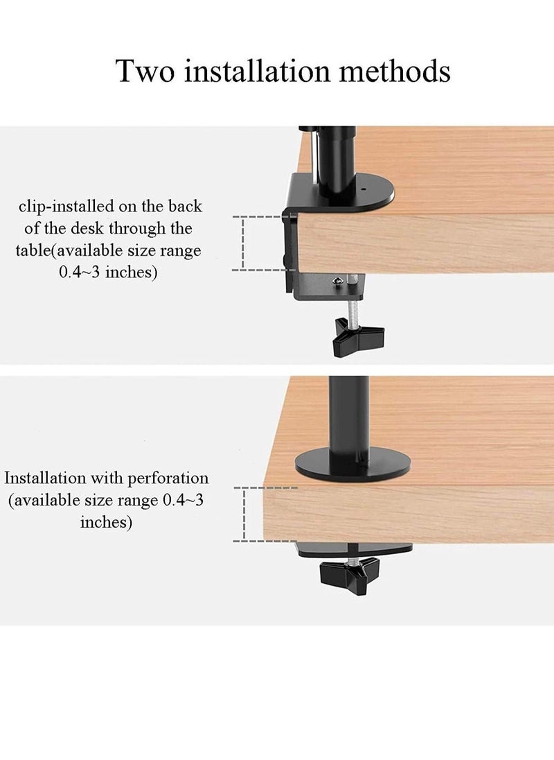 JAJEEK Dual LCD Monitor Desk Mount Stand – Heavy Duty, Fully Adjustable for 2 Screens Up to 27"  - Image 5