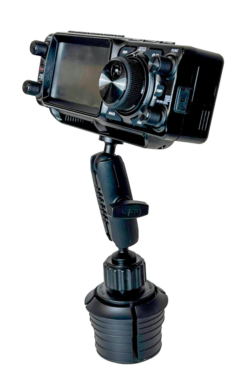 Lido Yaesu FTX-1 Icom IC-705 IC-706 IC-7000 IC-2820 ID-4100 or IC-7100 Heavy Duty Cup Holder Mount - Image 1