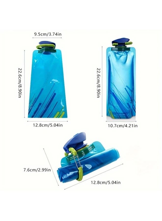 White 23.67oz Ultra Light Foldable Sports Water Bottle for Hiking Camping - Image 5