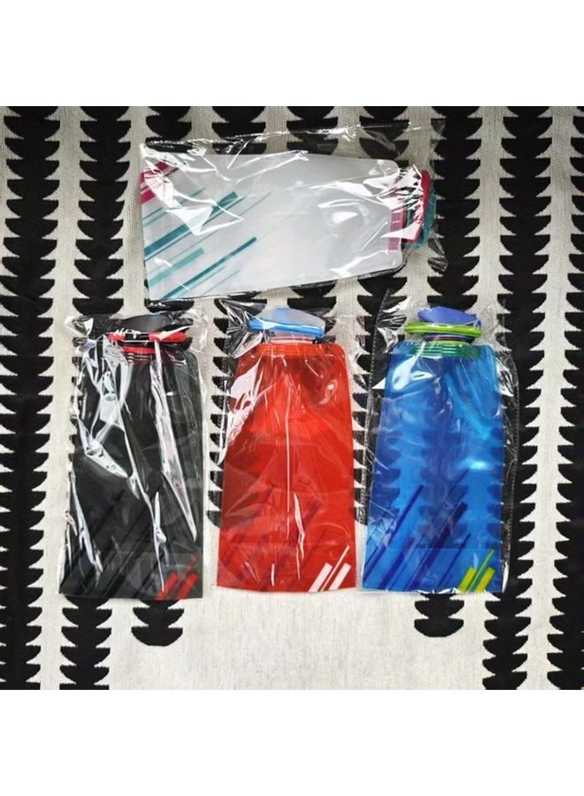 White 23.67oz Ultra Light Foldable Sports Water Bottle for Hiking Camping - Image 2