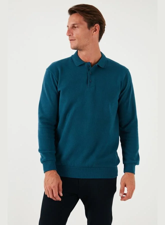 Buratti  Buratti Cotton Blend Regular Fit Polo Shirt Men's POLO SWEATER 456223 for Men | Best Price UAE