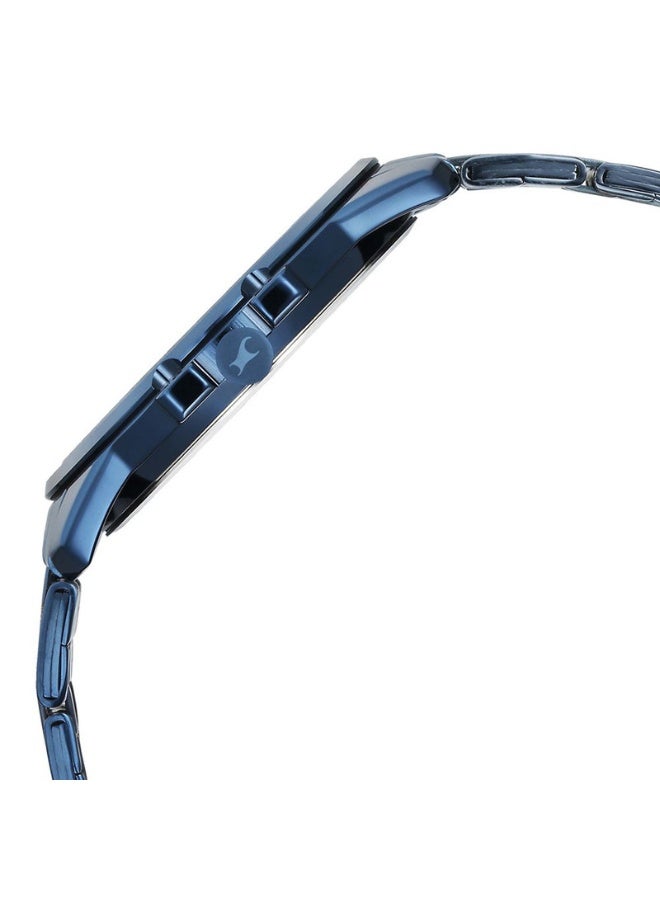 fastrack Pulse Quartz Analog Blue Dial Watch for Men – 50mm Case, Blue Stainless Steel Strap - Image 4