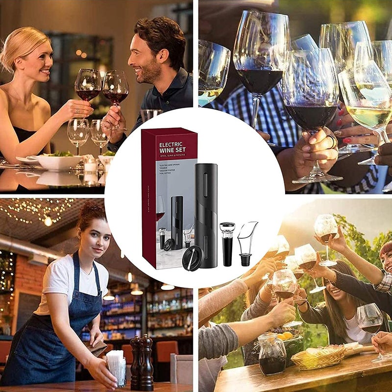 Suicune Suicune Electric Wine OpenerElectric Wine Bottle OpenerBattery Operated Wine Opener with Electric CorkscrewFoil CutterWine StopperBottle Opener Gift Set for Home Party Wedding Fathers Day Gifts  - Image 3