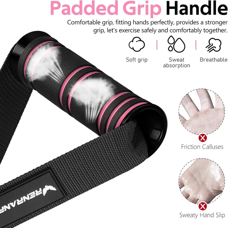 RENRANRING Gym Exercise Handles, Replacement Handle Attachments for Cable Machine Pulleys, Resistance Band and Strength Trainer, Pull Down Workout Accessories, Home Gym Add On Equipment - Image 4