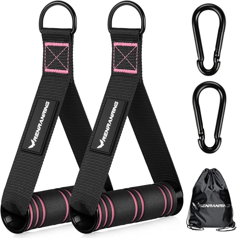 RENRANRING Gym Exercise Handles, Replacement Handle Attachments for Cable Machine Pulleys, Resistance Band and Strength Trainer, Pull Down Workout Accessories, Home Gym Add On Equipment - Image 1