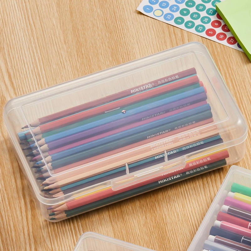 Goodma Small Bead Organizers, 19 Pieces Plastic Storage Cases Mini Clear Bead Storage Containers Boxes with Hinged Lid and Large Rectangle Organizing Box - Image 5