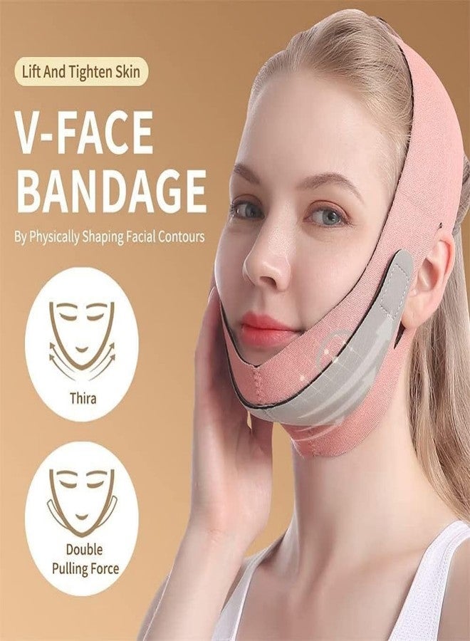 COZIESS Face Slimming Belt- V-Shape Face Masks for Double Chin Slimmer for Men & Women, Facial Lift Slim Cheeks Lifting Reusable Belt Facial Anti Wrinkle V-Shaped Line Chin Strap(1 PCS) (GREY COLOR) - Image 3