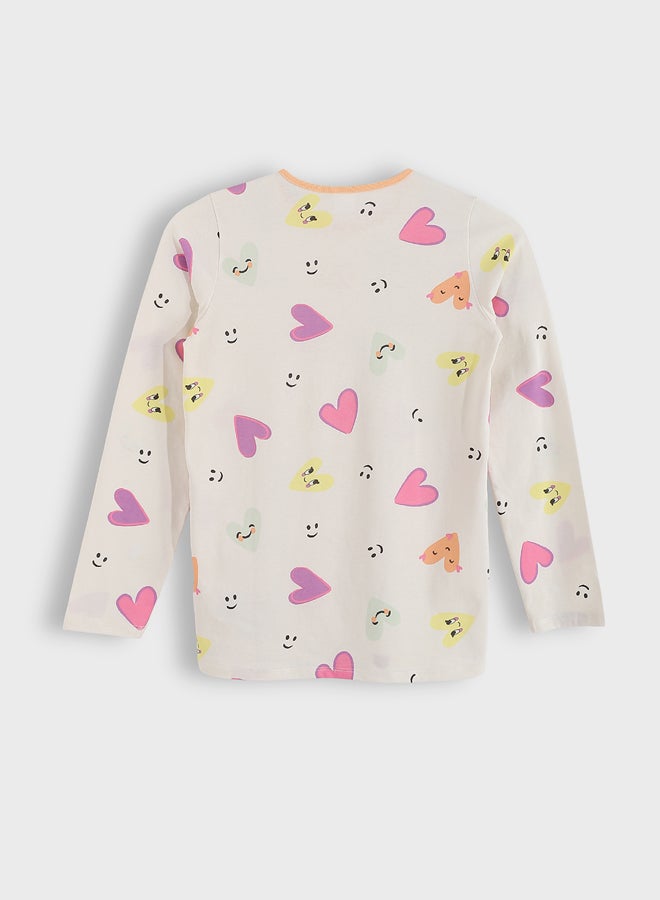 ال سي وايكيكي طقم بيجاما بناتي بياقة دائرية - Image 4