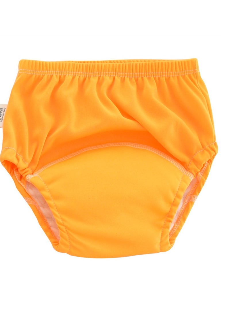 Loquat Baby Training Washable Cut-Out Breathable Diaper Pants Yellow 