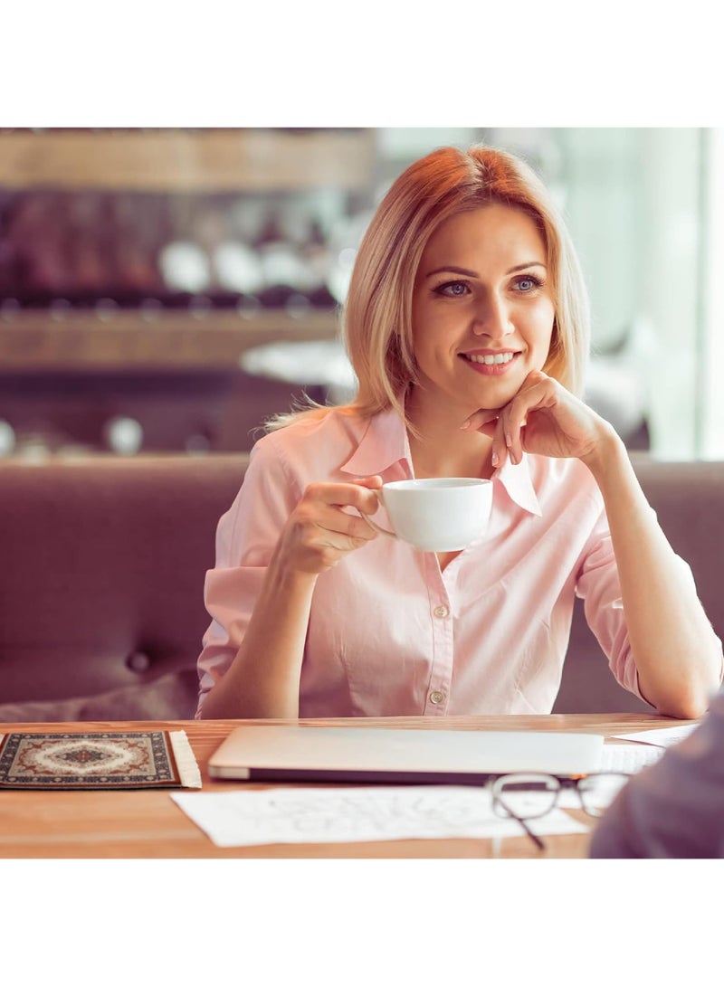 Captaintech 1pcs Coffee Mat Coffee Cup Mat Coffee Mug Mat Table Mat Mouse Pad Paitianle Mouse Pads for Wireless Mouse Oriental Carpet Mouse Mat Computer Mousepad for Table Decor - Image 4