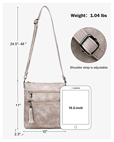 MASINTOR Crossbody Purses for Women, Multi Pocket Casual Crossbody Bag, Adjustable Strap Shoulder Bag with Tassel - Image 4