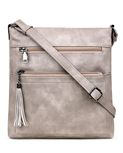 MASINTOR Crossbody Purses for Women, Multi Pocket Casual Crossbody Bag, Adjustable Strap Shoulder Bag with Tassel - Image 1