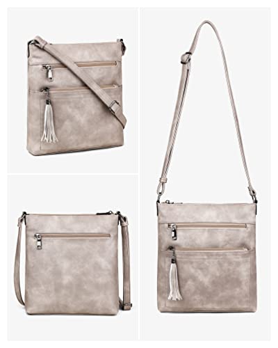 MASINTOR Crossbody Purses for Women, Multi Pocket Casual Crossbody Bag, Adjustable Strap Shoulder Bag with Tassel - Image 5