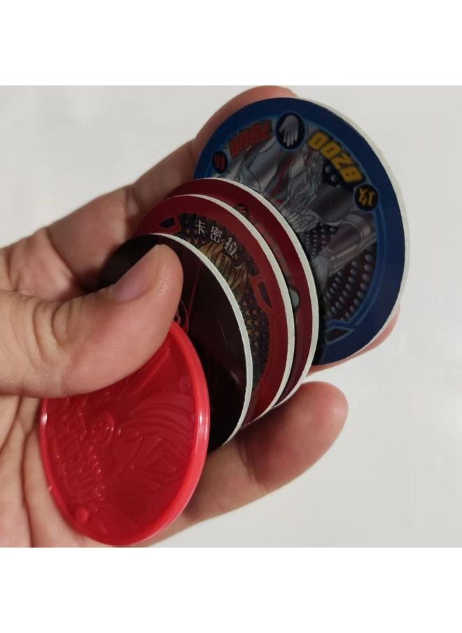 null - Ultraman Hero Battle Ace Boxed Exquisite Plastic Round Waterproof Thickened Card Children's Game Card Toy-Color:Deluxe Ultraman Round Card [18 Small Boxes]] - Image 1