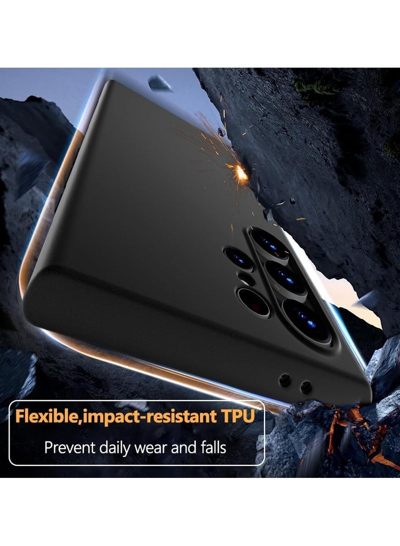 إكس ليفيل حافظة X-level لهاتف Samsung Galaxy S24 Ultra مقاس نحيف للغاية ورفيعة للغاية من مادة TPU [سلسلة Guardian] غطاء خلفي للهاتف S24 Ultra خفيف وواقي بطبقة نهائية غير لامعة ومضادة للصدمات - أسود - Image 3