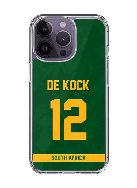 Classic Clear Case for iPhone 15 Pro , Hybrid Soft Case Transparent Cover - Player Name - David Miller, Jersey Number- 10