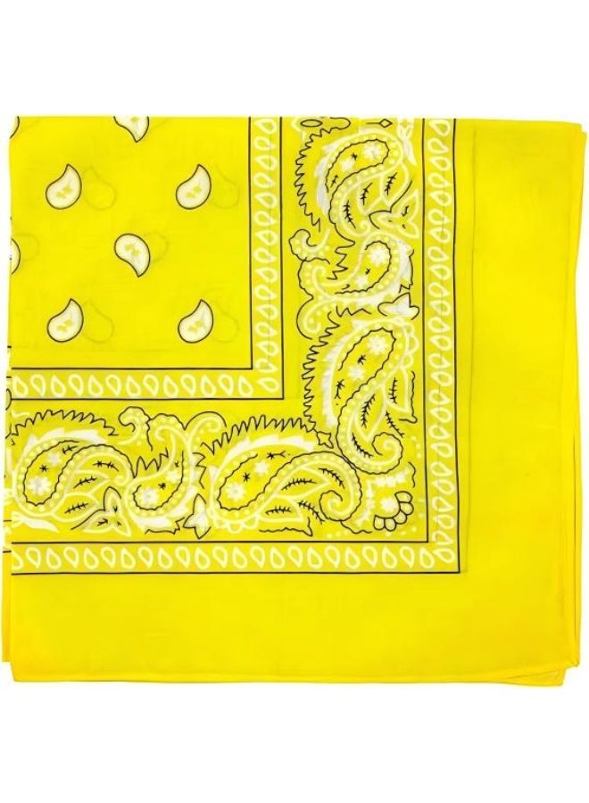Beauenty Vintage Printed Headscarf Yellow - Image 1