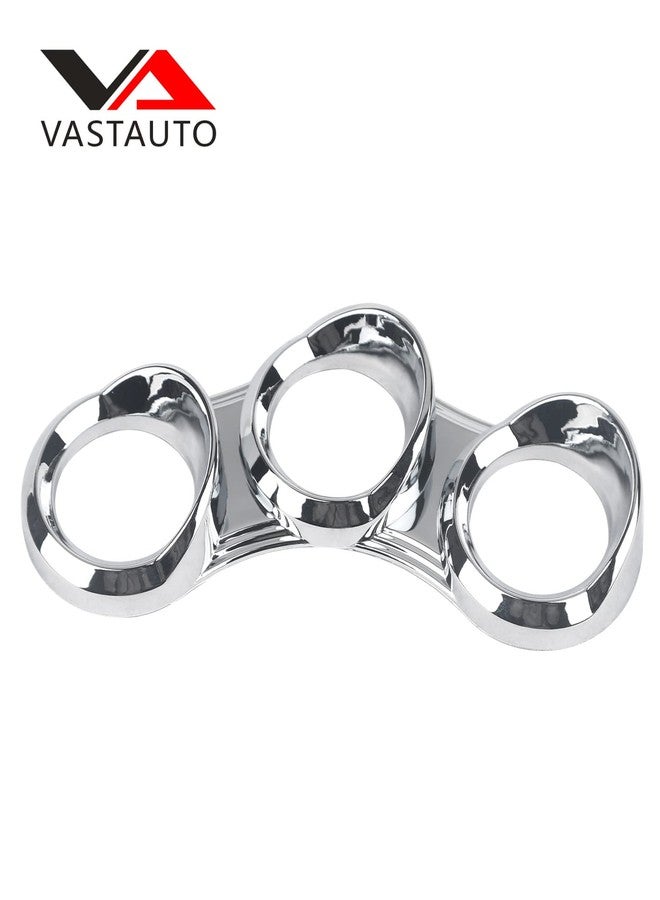 VASTAUTO Instrument Dash Cover Kit Compatible with 2006-2022 Peterbilt 379 384 386 387 388 389 Center Gauge Cover (Chrome) - Image 4