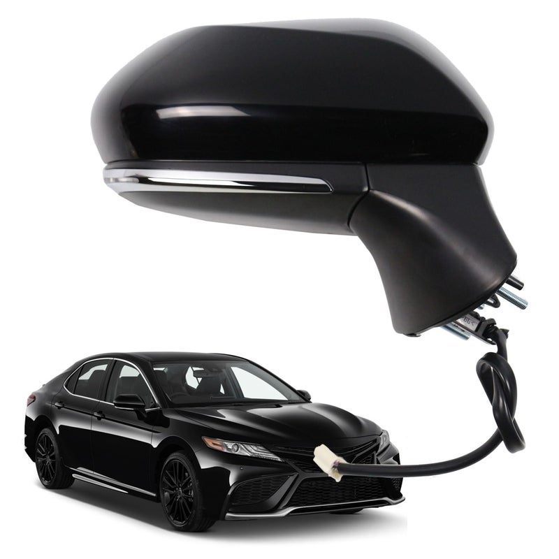 Liizoo Side Mirror for Toyota Camry 2022 2023 Car Door Mirror Fits for Toyota Camry 20182021 Right Passenger Side Power Heated Turning Signal BSM Replace Partslink TO1321368 BLACK RH
