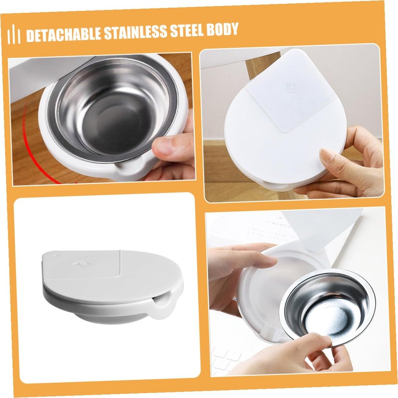 Rotatable Stainless Steel Ashtray with Lid Self Adhesive Hidden Under Desk Space Saving Design - Image 4