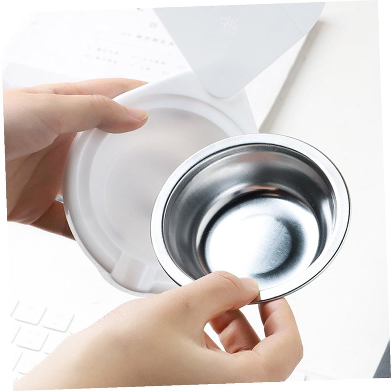 Rotatable Stainless Steel Ashtray with Lid Self Adhesive Hidden Under Desk Space Saving Design - Image 5