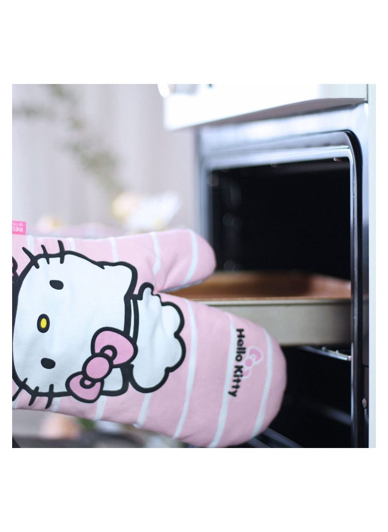 chefmade - 2Pcs Hello Kitty Oven Mitts Heat Resistant Kitchen Gloves - Image 1