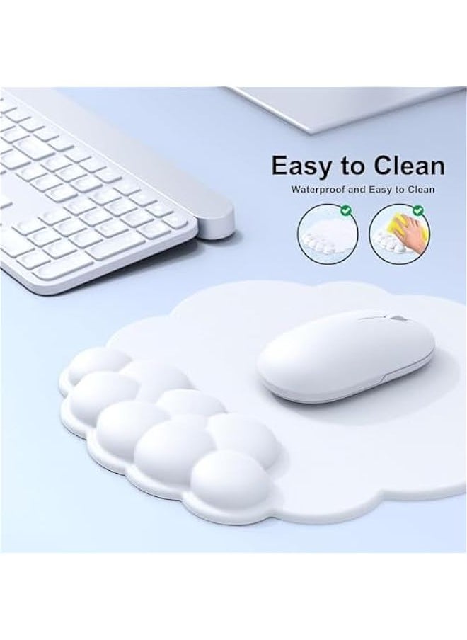Cloud Wrist Rest Keyboard Cloud Wrist Pad Keyboard Wrist Rest Keyboard Cloud Mouse Pad Leather PU Non-Slip Base Desk Wrist Rest Support for Computer Laptop Gaming Mac Home Office