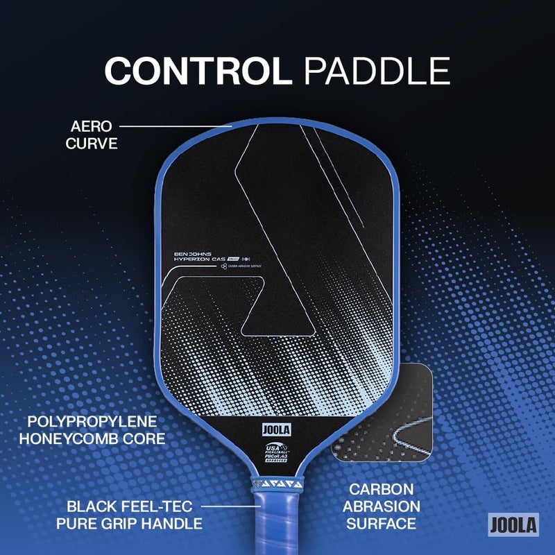 JOOLA Hyperion 16mm Carbon Fiber Pickleball Paddle - CAS Surface Technology - Control & Power Paddle for Faster Swings - USAP Approved - Aero Curve Design - Feel-Tec Pure Grip - NFC Chip Enabled - Image 3