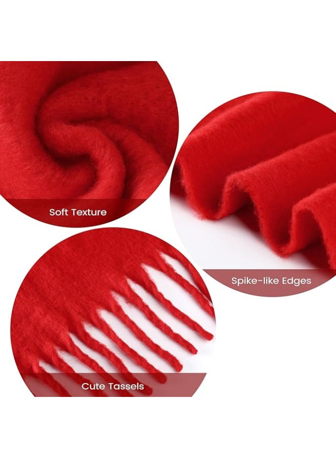 وشاح موهير شتوي للنساء بلون نقي، وشاح شتوي دافئ للنساء والرجال، شعور ناعم وفاخر كالكشمير - Image 3