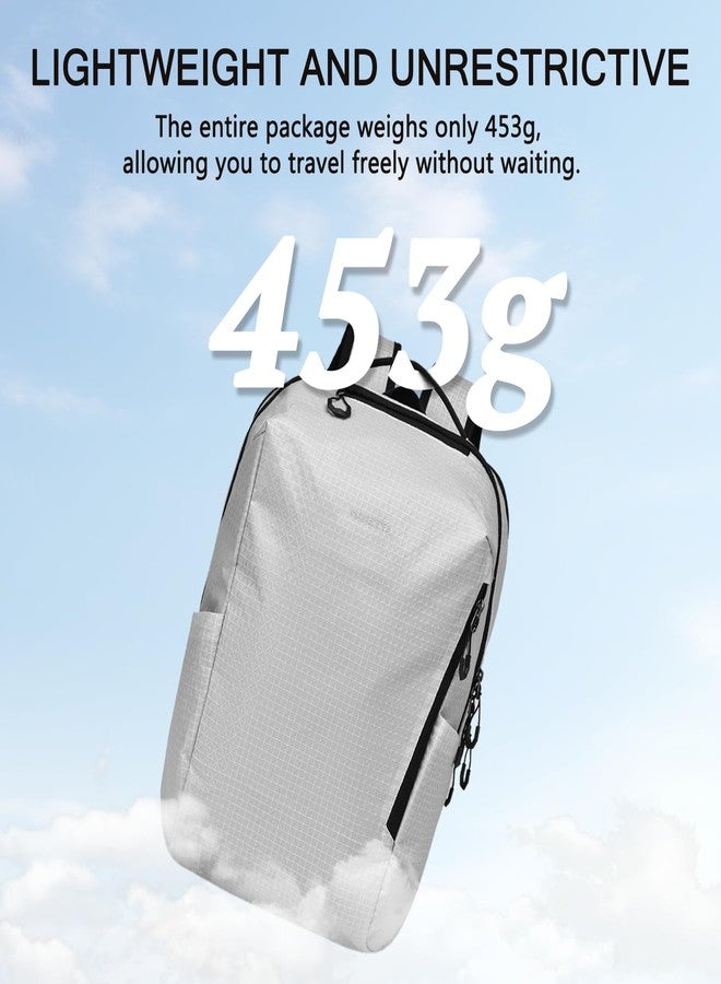 MANETTA Laptop Backpack for Men Women, White College Backpack with Water-proof Fabric and Zipper, Lightweight Medium Capacity Bag Daypack for Work Leisure Daily Use - Image 2
