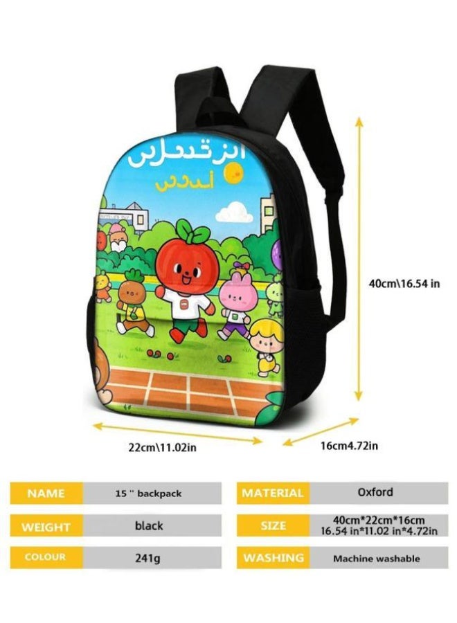 Cartoon three-piece schoolbag with front pocket - 839 - Image 5