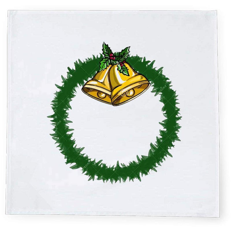 Khakee مناديل طاولة حرير تافتا بموضوع عيد الميلاد 6 قطع 10x10 لتزيين عيد الميلاد زينة عيد الميلاد هدية عيد الميلاد npxmas246P - Image 2