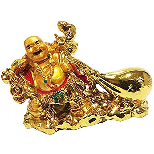 GJ Laughing Buddha Drag The Money potli Showpiece - 10 cm - Image 2