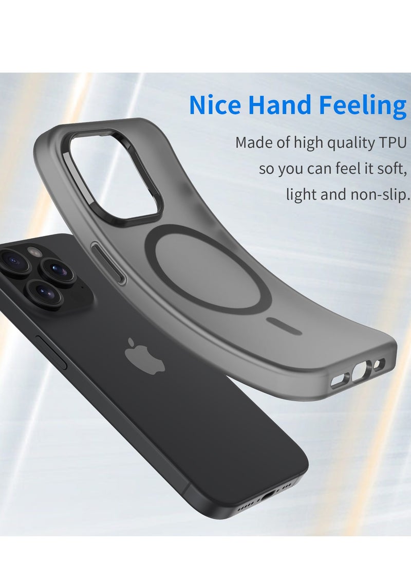 Abania iPhone 16 Pro Max Case with MagSafe, Translucent Matte Black, Slim Military-Grade Shockproof, Anti-Yellow Anti-Fingerprint iPhone 16 Pro Max Cover Compatible with MagSafe Accessories - Image 3