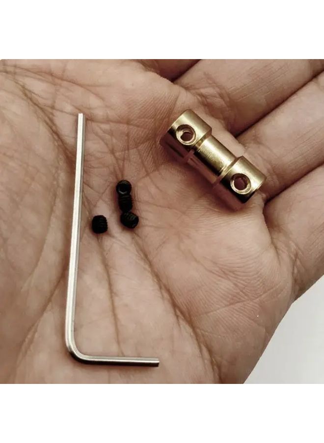 Brass Motor Shaft Extension Connector 3mm With Screw Wrench 2pcs For RC Vehicles - Image 4