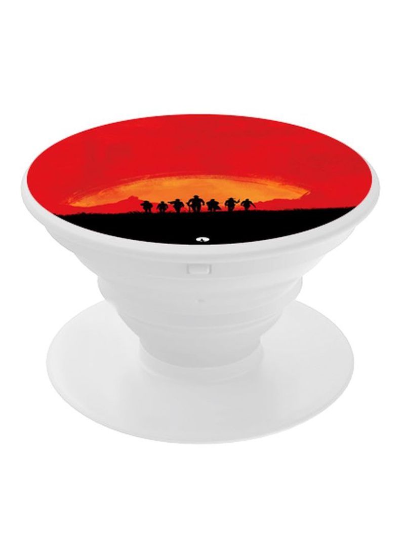 RKN Printed Pop Socket Phone Holder Red/Yellow/Black - Image 1