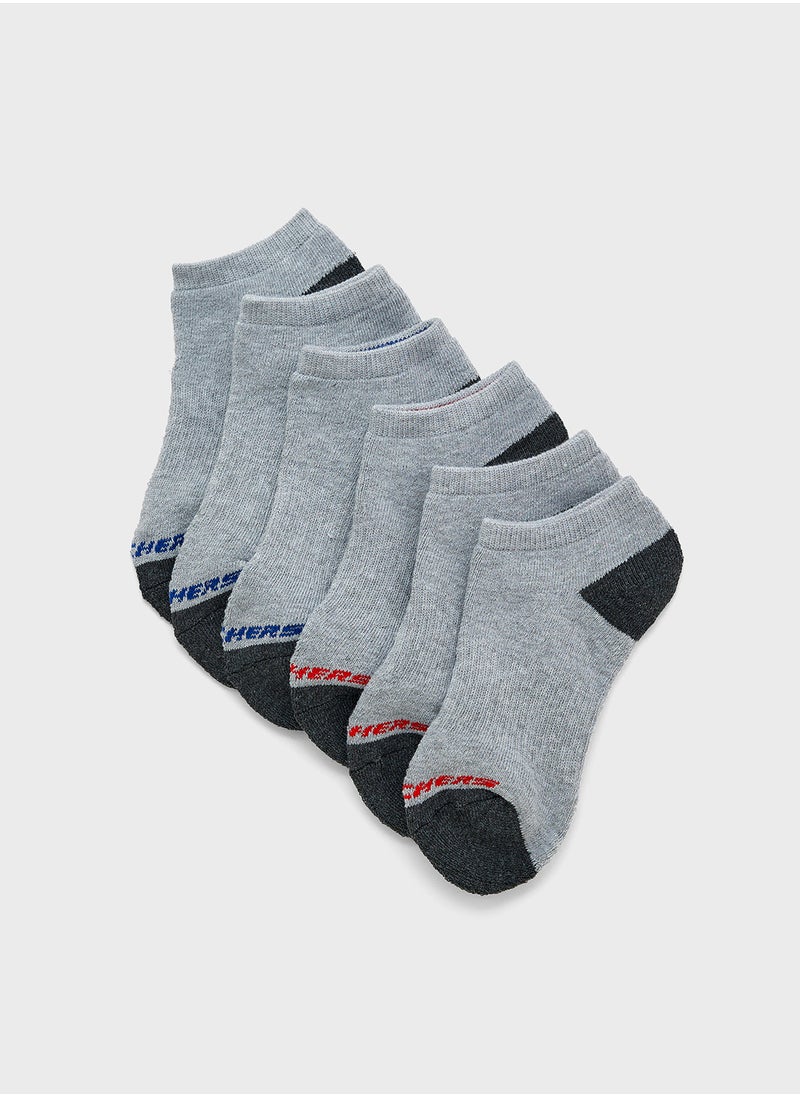 SKECHERS Kids 6 Pack Terry Crew Socks  - Image 1
