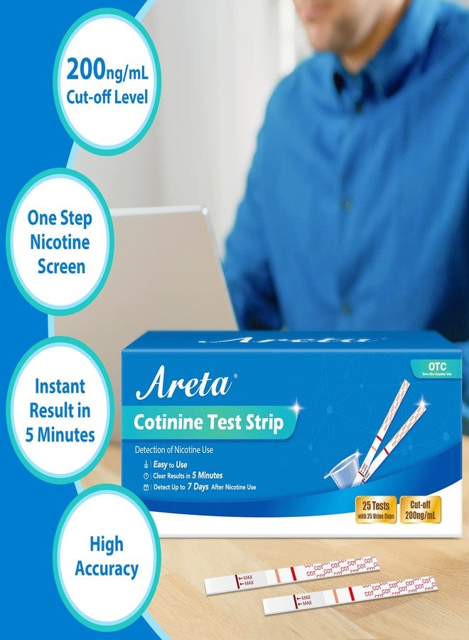 Areta Cotinine Test Strip: Nicotine Tests for Home Continine Urine Screen Test Kits Quick Result in 5 Minutes for Over The Counter Use -Detect 200ng/mL Cutoff Level - # ASCOT-114C (10 Pack) - Image 3