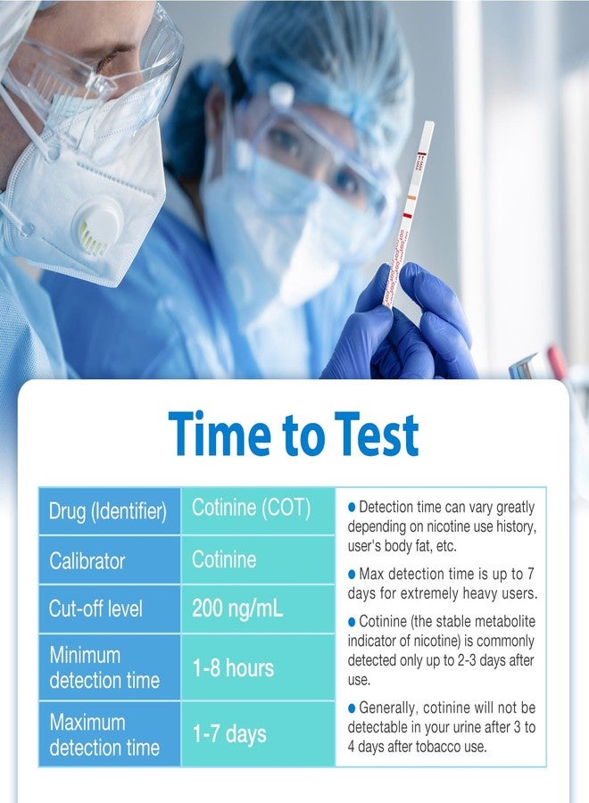 Areta Cotinine Test Strip: Nicotine Tests for Home Continine Urine Screen Test Kits Quick Result in 5 Minutes for Over The Counter Use -Detect 200ng/mL Cutoff Level - # ASCOT-114C (10 Pack) - Image 5