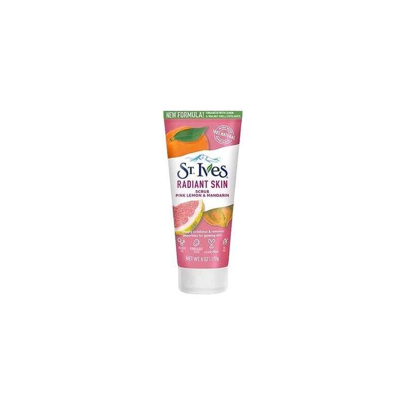 St Ives Radiant Skin Pink Lemon and Mandarin Orange Face Scrub 6 oz Pack of 5