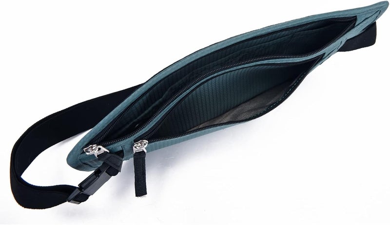 DAITET حزام النقود - حامل جواز السفر، محفظة سفر مخفية آمنة مع حجب RFID، حزام خفي للخصر - Image 5