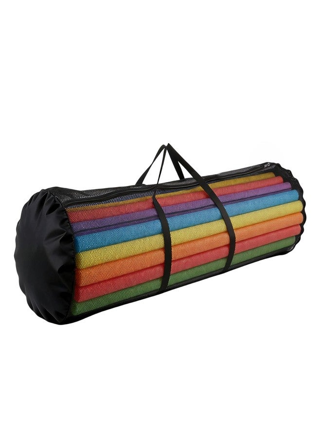 Klmnop Pool Noodle Storage Bag, Lightweight Mesh Organizer with Zipper and Handle for Pool Noodles, Floats and Swimming Accessories, 55x16x16 Inch(Black) - Image 1