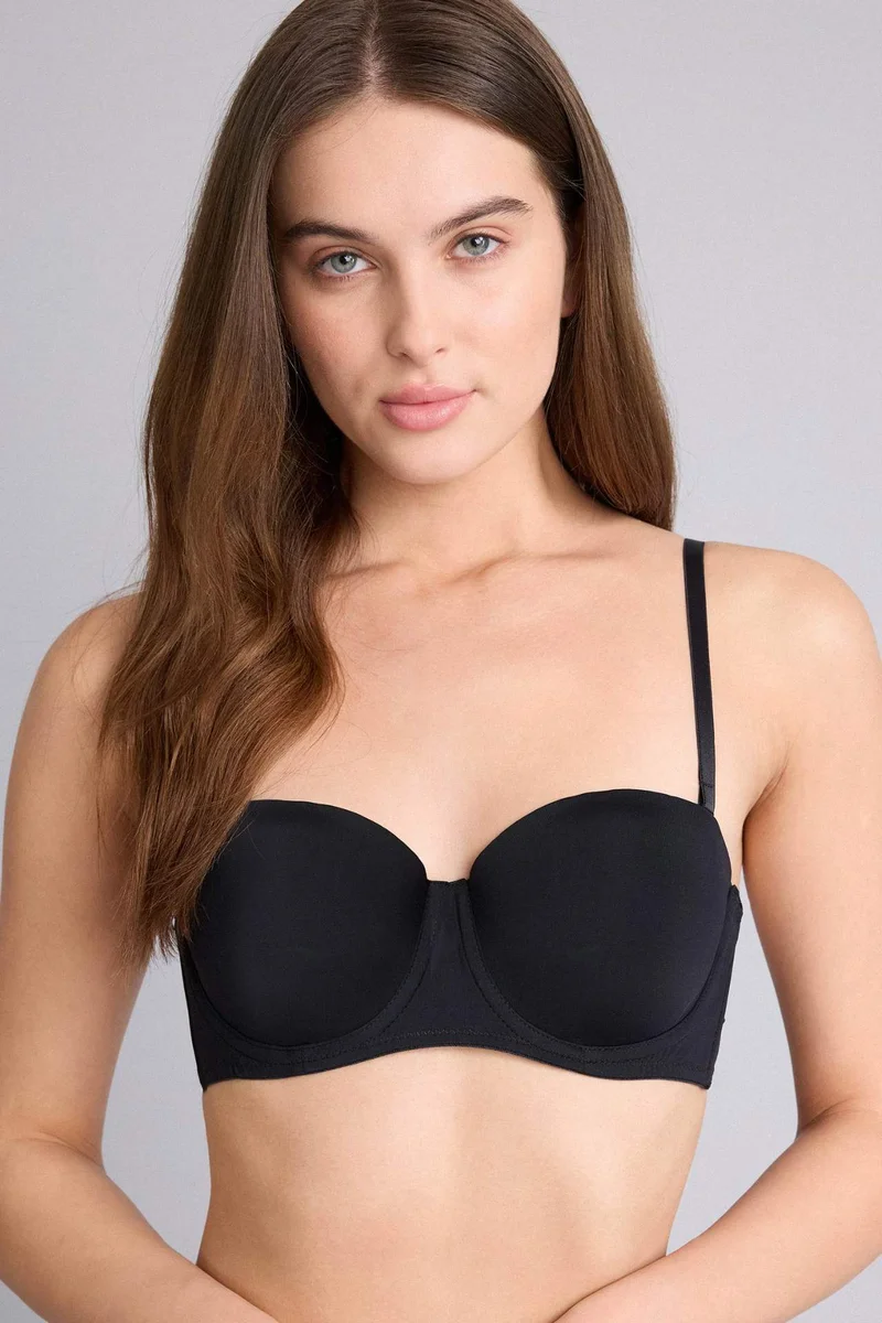 ديفاكتو Micro Covered Padded Underwired Strapless Bra