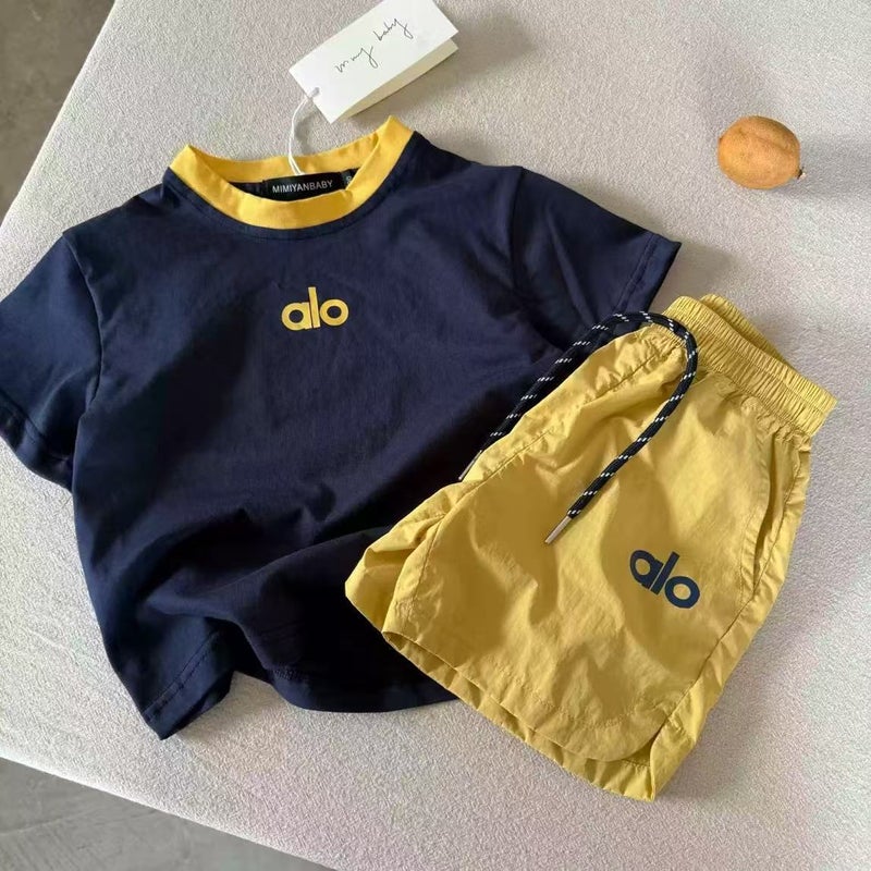 Children'S Sports Suit Men'S Thin 2025 Summer Baby Vest Basketball Clothing Children'S Shorts Two-Piece Women'S Breathable - Image 1