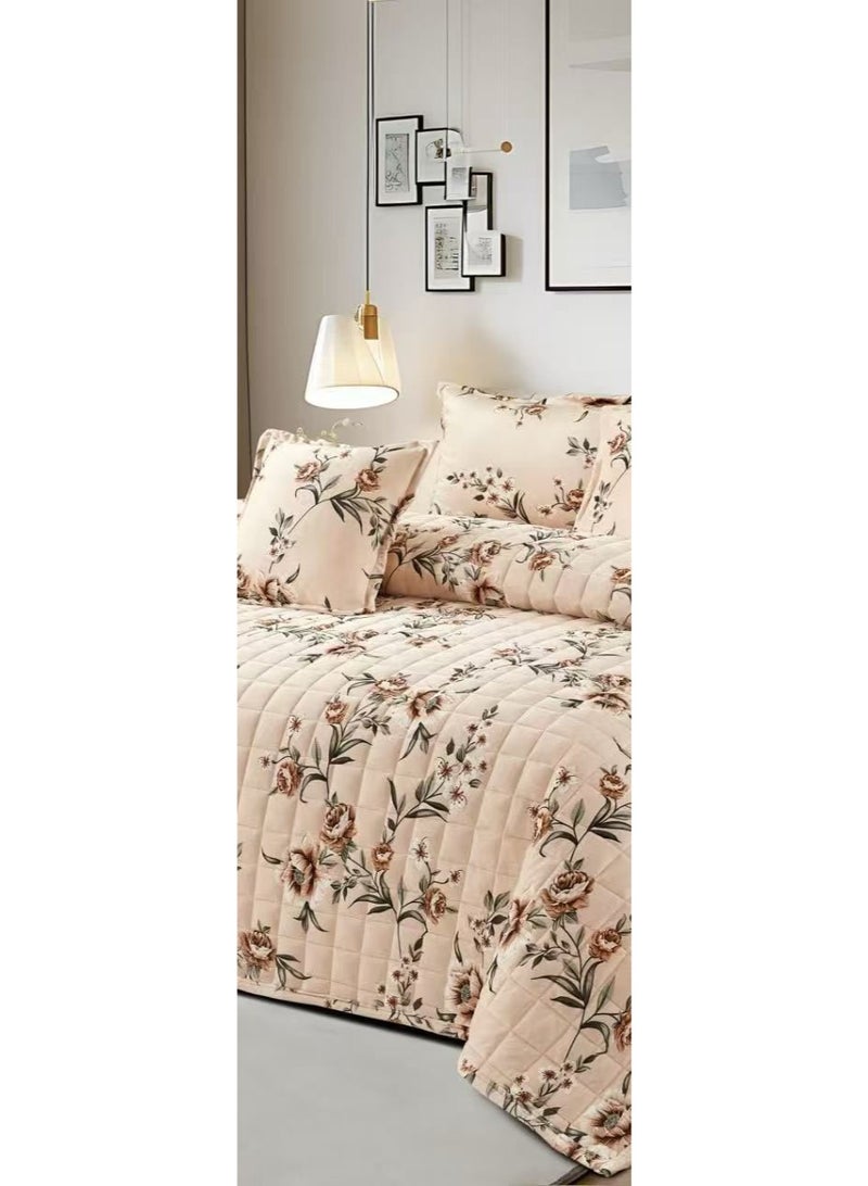 مينجلي طقم لحاف شتوي مشجر نفرين مخمل ناعم نظام 6 قطع حشوه مضغوط مقاس اللحاف 240x220 سم - Image 3