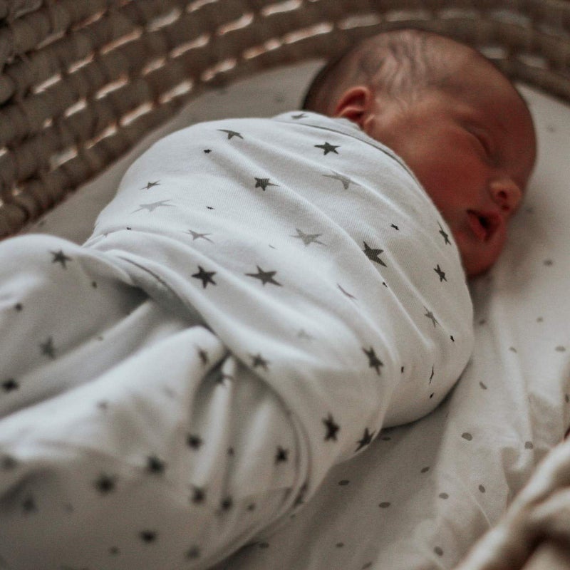 Ely's & Co. Adjustable Swaddles for Newborn, Baby Swaddles 0-3 Months, Velcro Swaddle Sack for Baby Girl/Boy, 2 Pack (Grey Star) - Image 3