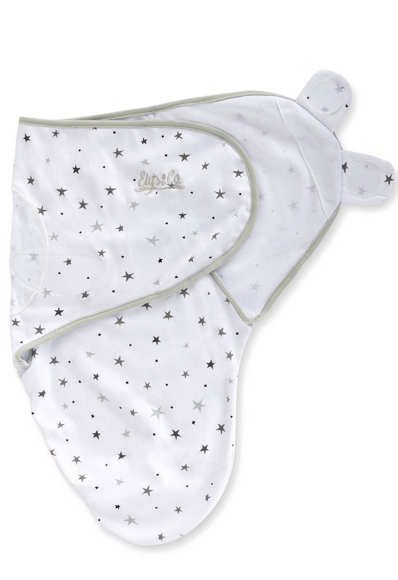 Ely's & Co. Adjustable Swaddles for Newborn, Baby Swaddles 0-3 Months, Velcro Swaddle Sack for Baby Girl/Boy, 2 Pack (Grey Star) - Image 2