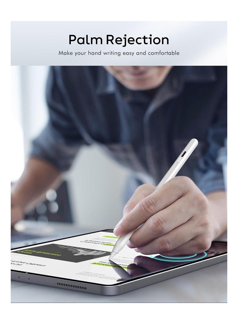 Stylus Pen for iPad 6–10th Gen, Fast Charging in 10 Min, Palm Rejection, Tilt Sensitivity, Compatible with iPad Pro/Air/Mini - Image 3